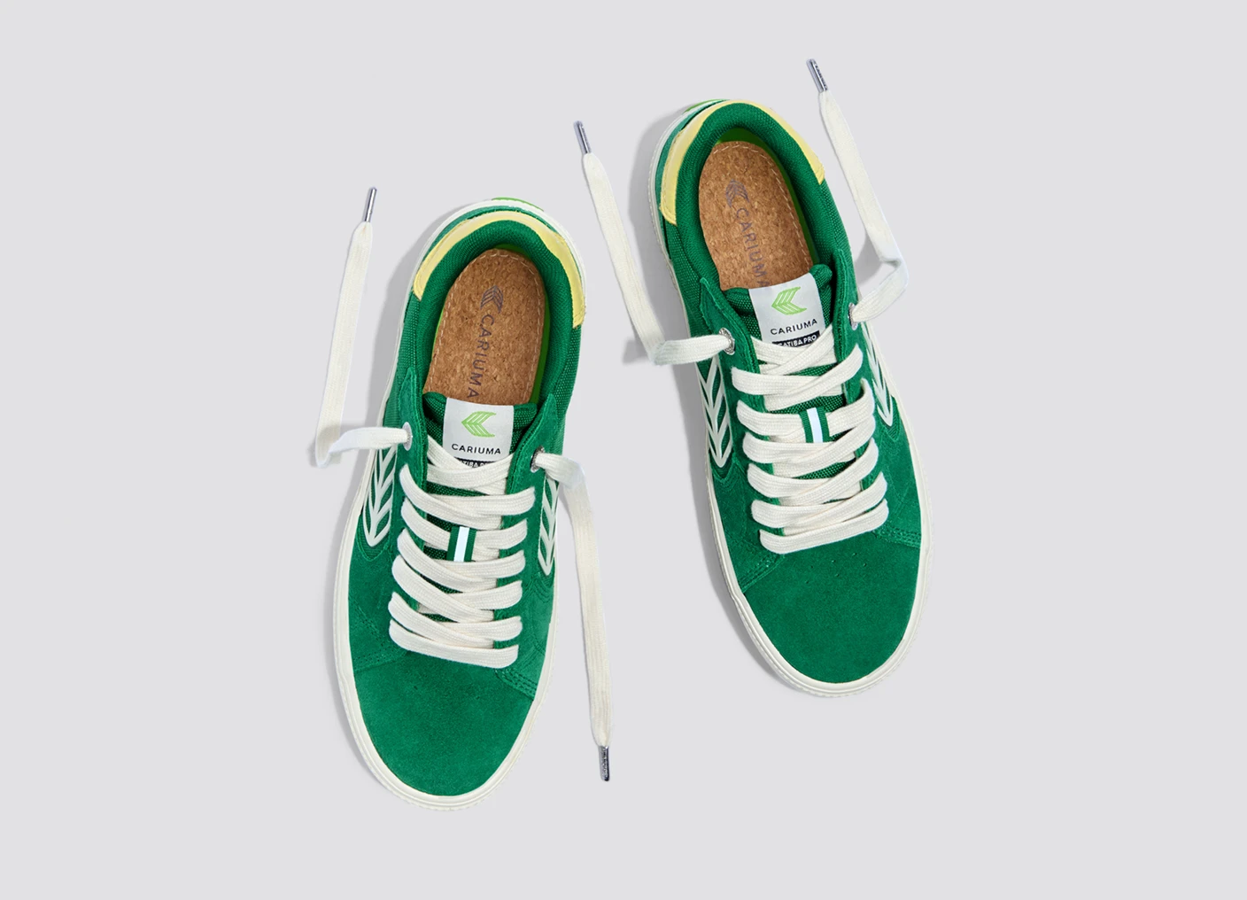 CATIBA PRO 2.0 Forest Green Suede and Cordura Ivory Logo Lemonade Sneaker