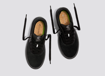 NAIOCA Stripe Suede and Canvas Black Magnet logo