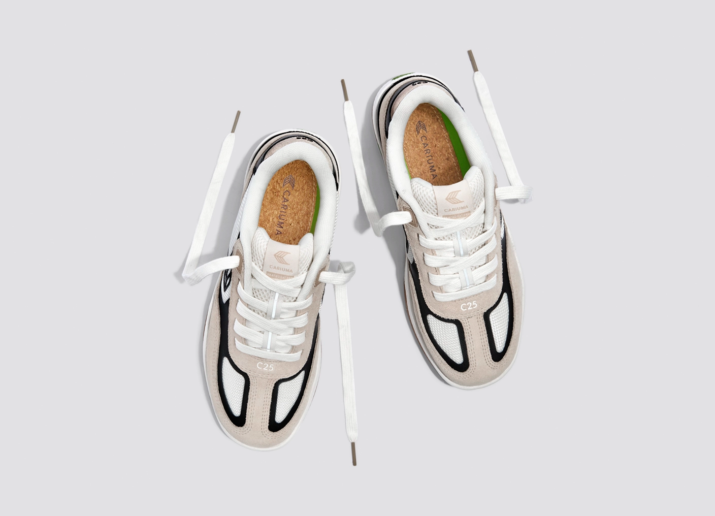 Skategoat C25 PRO Off-White Mesh Light Cream Suede Black Accents Sneaker