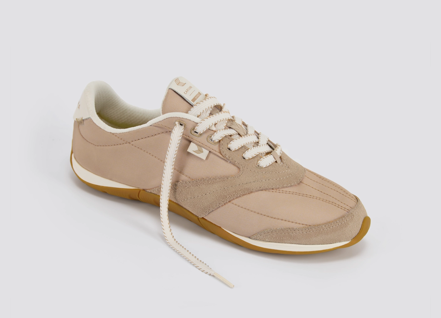 SUTAI Nylon and Suede Desert Taupe